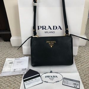 NWT never worn Prada Bandoliera Vitello Phenix
